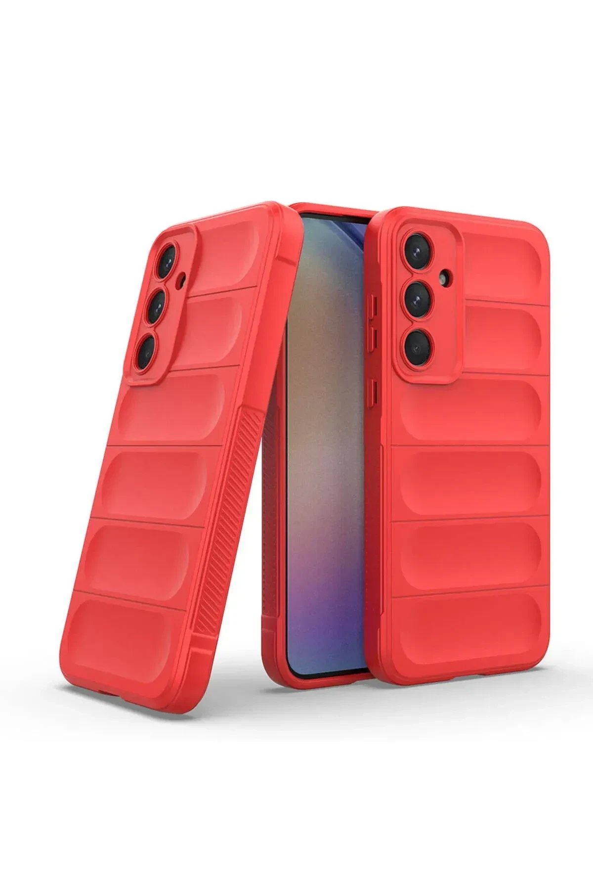 Samsung Galaxy A26 Kılıf Optimum Silikon - Kırmızı-(5796) - Görsel 3