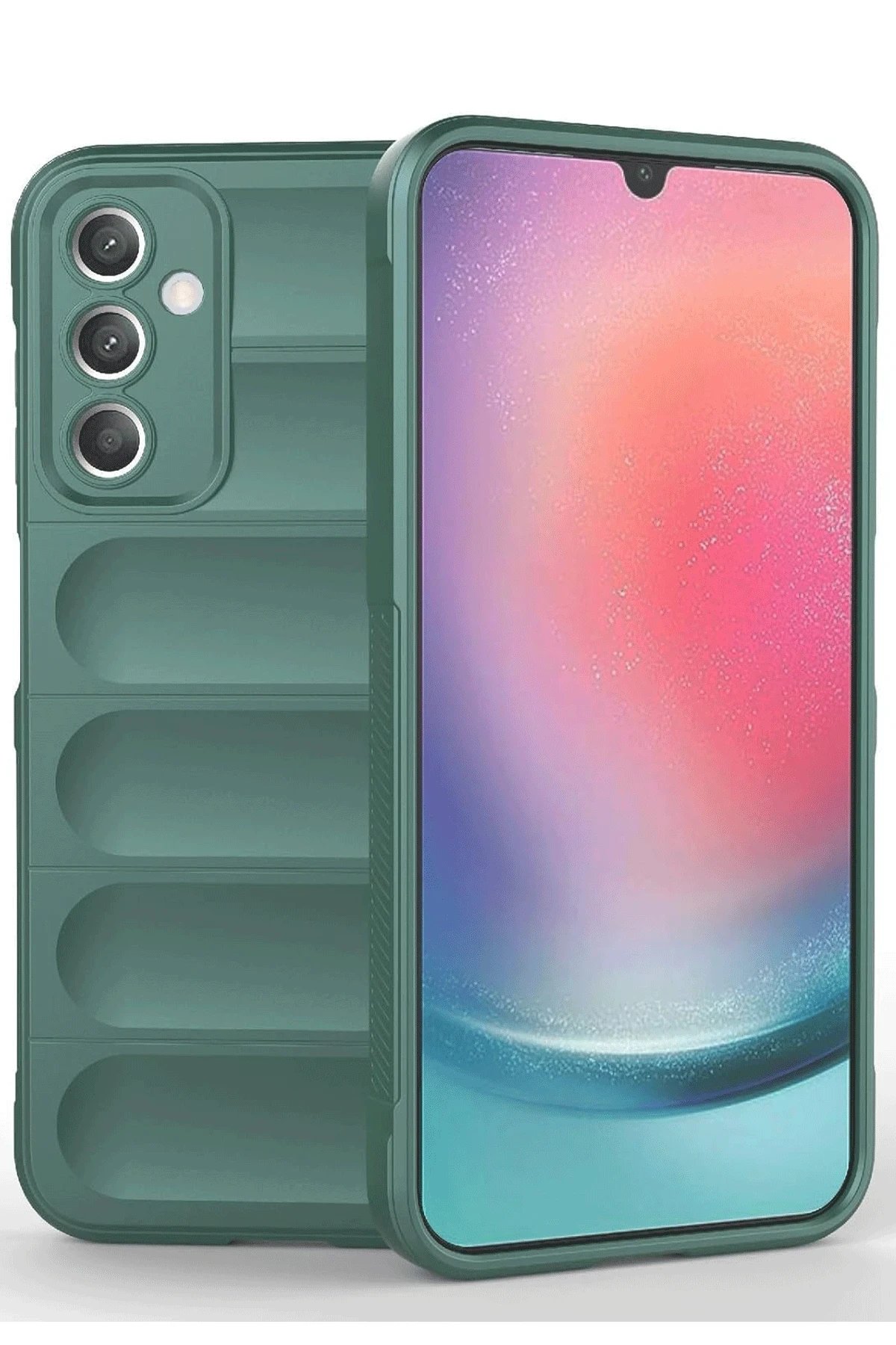 Samsung A36 Kılıf Optimum Silikon - Koyu Yeşil-(5796)