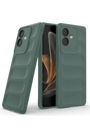 Oppo A3 Kılıf Optimum Silikon - Koyu Yeşil-(5796)