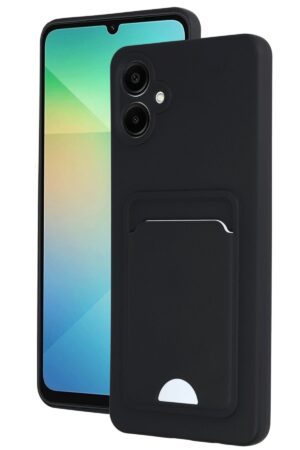Samsung Galaxy A06 Kılıf Kelvin Kartvizitli Silikon - Siyah-(5796)