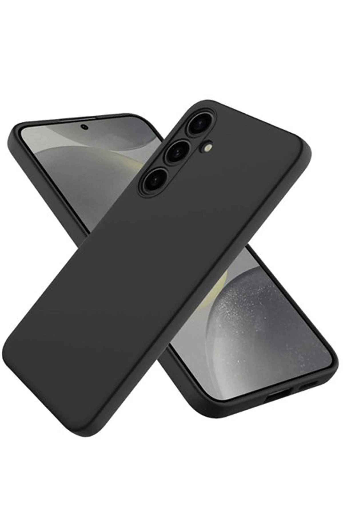 Samsung Galaxy A56 Kılıf Nano içi Kadife Silikon - Siyah-(5796)