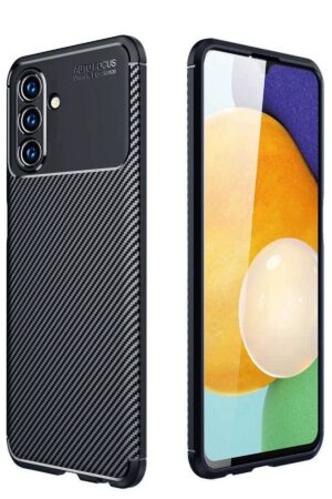 Samsung Galaxy A56 Kılıf Auto Focus Karbon Kapak - Siyah-(5796)