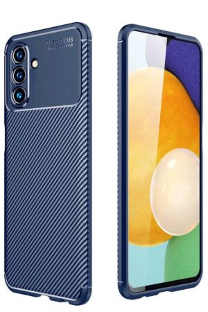 Samsung Galaxy A56 Kılıf Auto Focus Karbon Kapak - Lacivert-(5796)