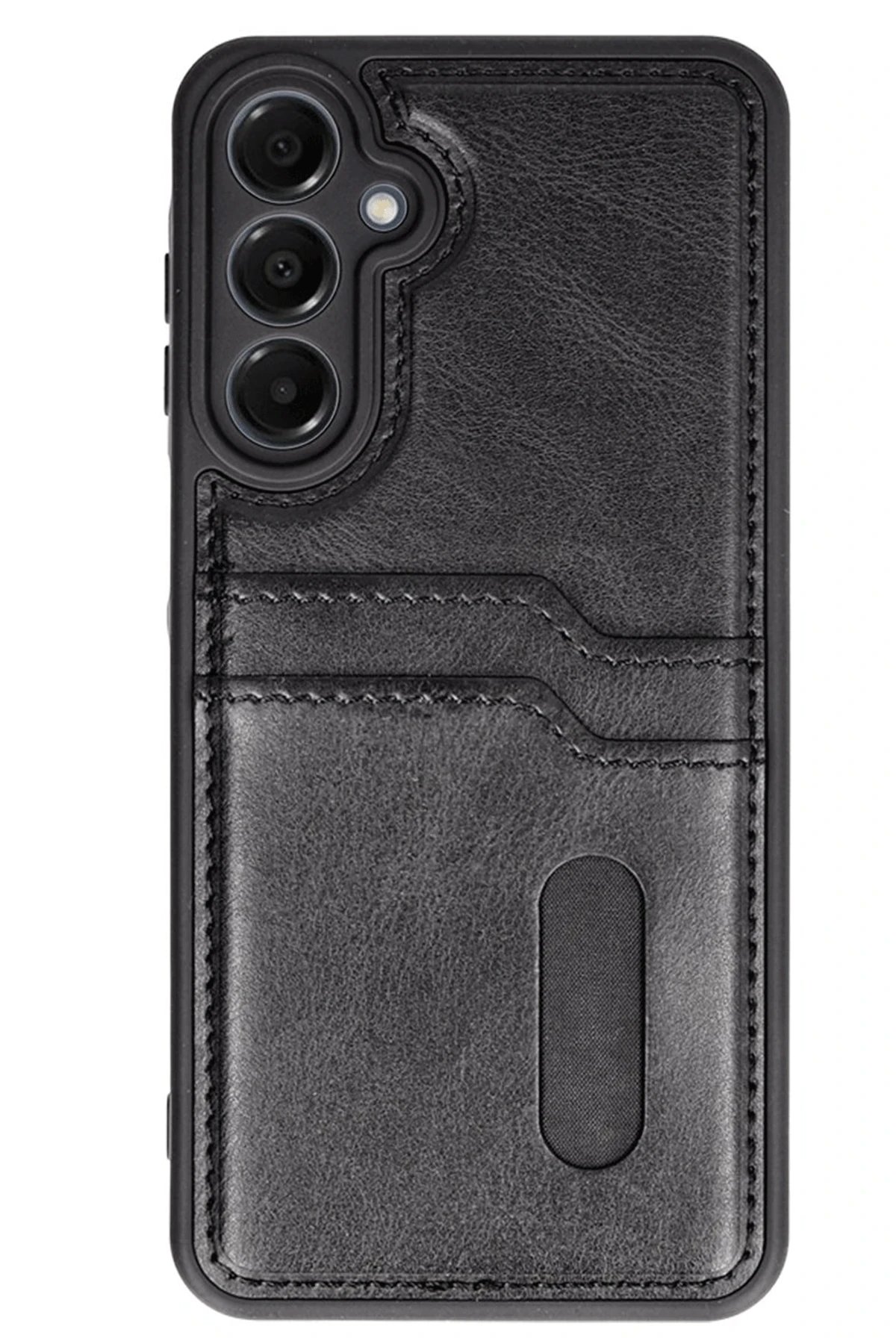 Samsung Galaxy A56 Kılıf Sara Kartvizitli Deri Kılıf - Siyah-(5796) - Görsel 2