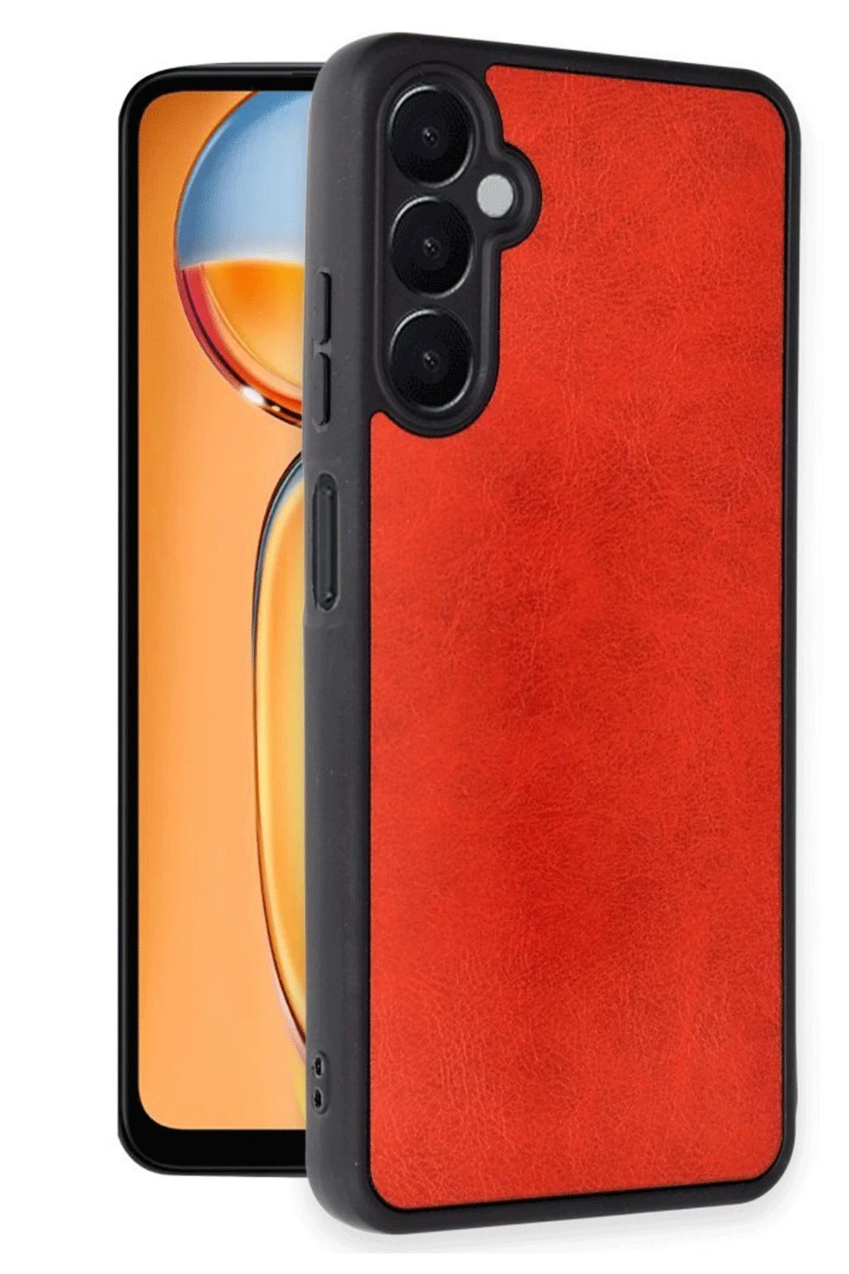 Samsung Galaxy A26 Kılıf Aras Deri Kapak - Kırmızı-(5796) - Görsel 3