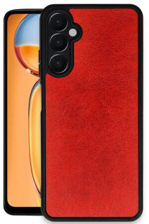 Samsung Galaxy A36 Kılıf Aras Deri Kapak - Kırmızı-(5796)