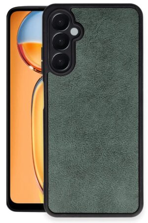 Samsung Galaxy A36 Kılıf Aras Deri Kapak - Koyu Yeşil-(5796)