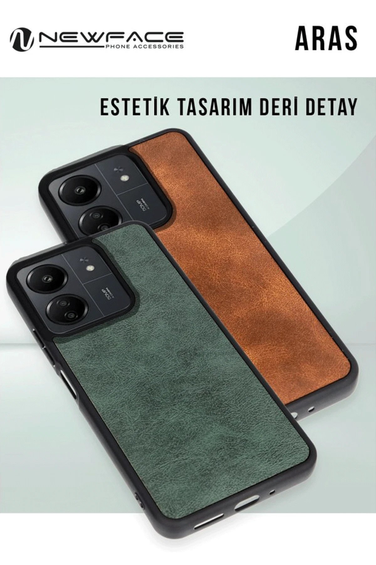 Samsung Galaxy A36 Kılıf Aras Deri Kapak - Koyu Yeşil-(5796) - Görsel 3