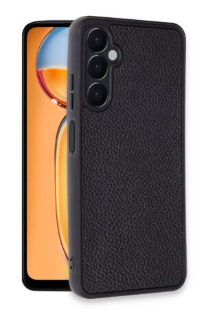 Samsung Galaxy A56 Kılıf Aras Deri Kapak - Siyah-(5796)
