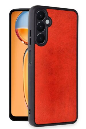 Samsung Galaxy A56 Kılıf Aras Deri Kapak - Kırmızı-(5796)
