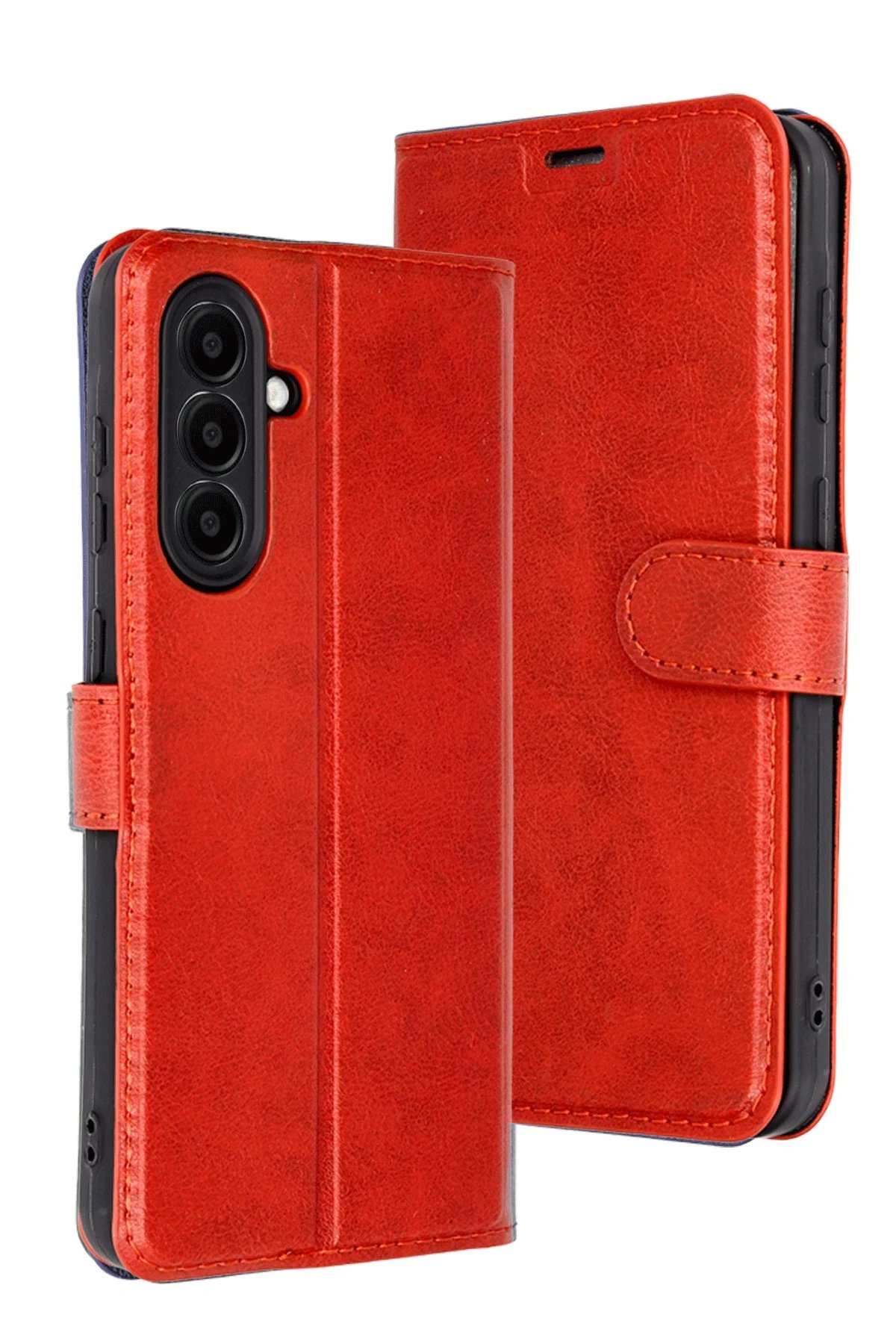 Samsung Galaxy A36 Kılıf Trend S Plus Kapaklı Kılıf - Kırmızı-(5796)