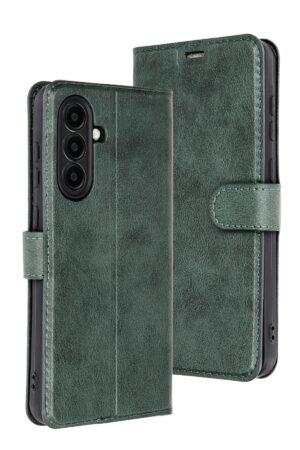 Samsung Galaxy A56 Kılıf Trend S Plus Kapaklı Kılıf - Yeşil-(5796)