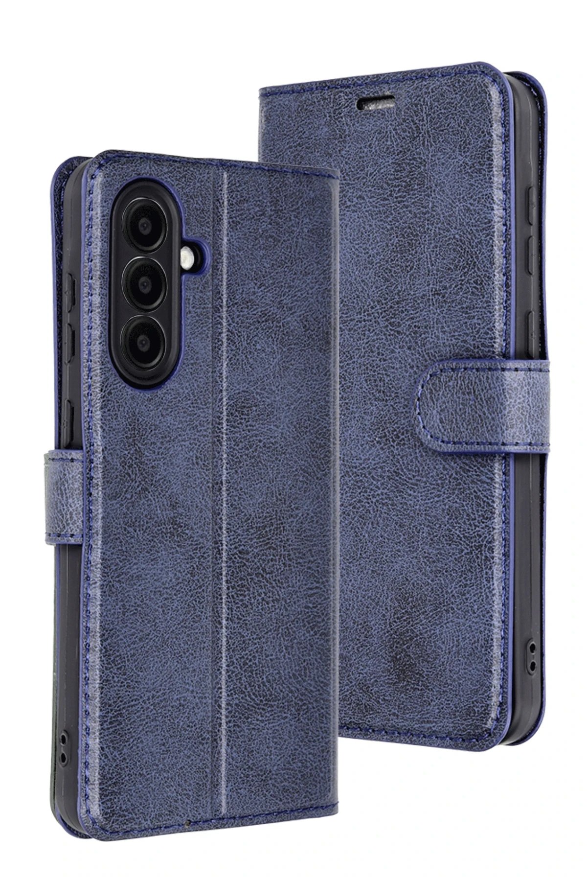 Samsung Galaxy A56 Kılıf Trend S Plus Kapaklı Kılıf - Lacivert-(5796)