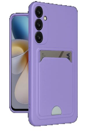 Samsung Galaxy A36 Kılıf Kelvin Kartvizitli Silikon - Lila-(5796)