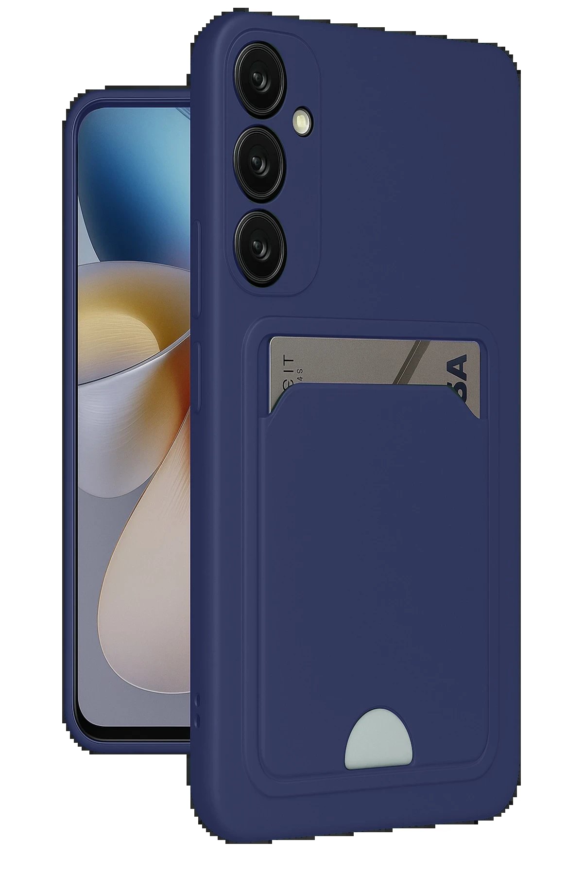 Samsung Galaxy A36 Kılıf Kelvin Kartvizitli Silikon - Lacivert-(5796) - Görsel 2