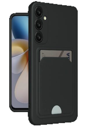 Samsung Galaxy A56 Kılıf Kelvin Kartvizitli Silikon - Siyah-(5796)