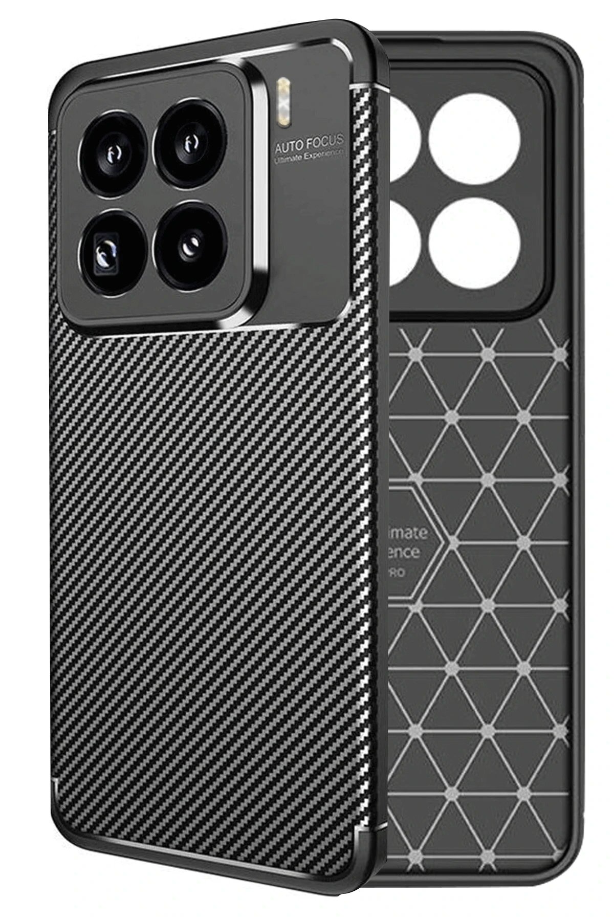 Xiaomi Mi 15 Pro Kılıf Auto Focus Karbon Kapak - Siyah-(5796) - Görsel 3