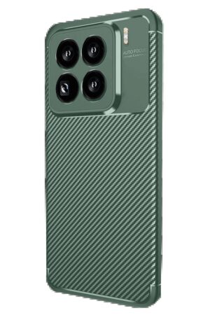 Xiaomi Mi 15 Pro Kılıf Auto Focus Karbon Kapak - Koyu Yeşil-(5796)