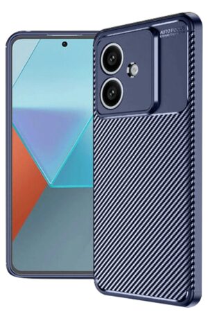 Oppo A3 Kılıf Auto Focus Karbon Kapak - Lacivert-(5796)