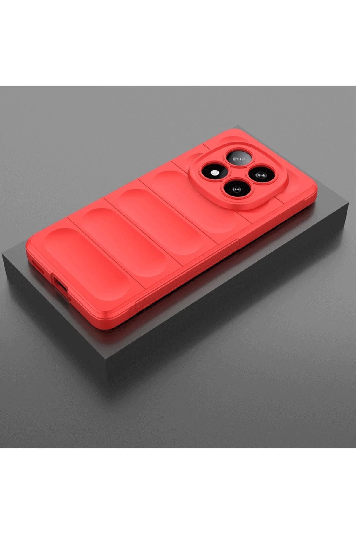 Xiaomi Redmi Note 14 Pro 5G Kılıf Optimum Silikon - Kırmızı-(5796) - Görsel 3
