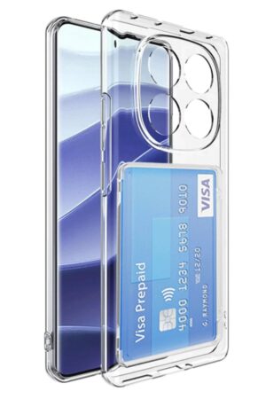 Xiaomi Redmi Note 14 Pro Plus Kılıf Kart Şeffaf Silikon - Şeffaf-(5796)