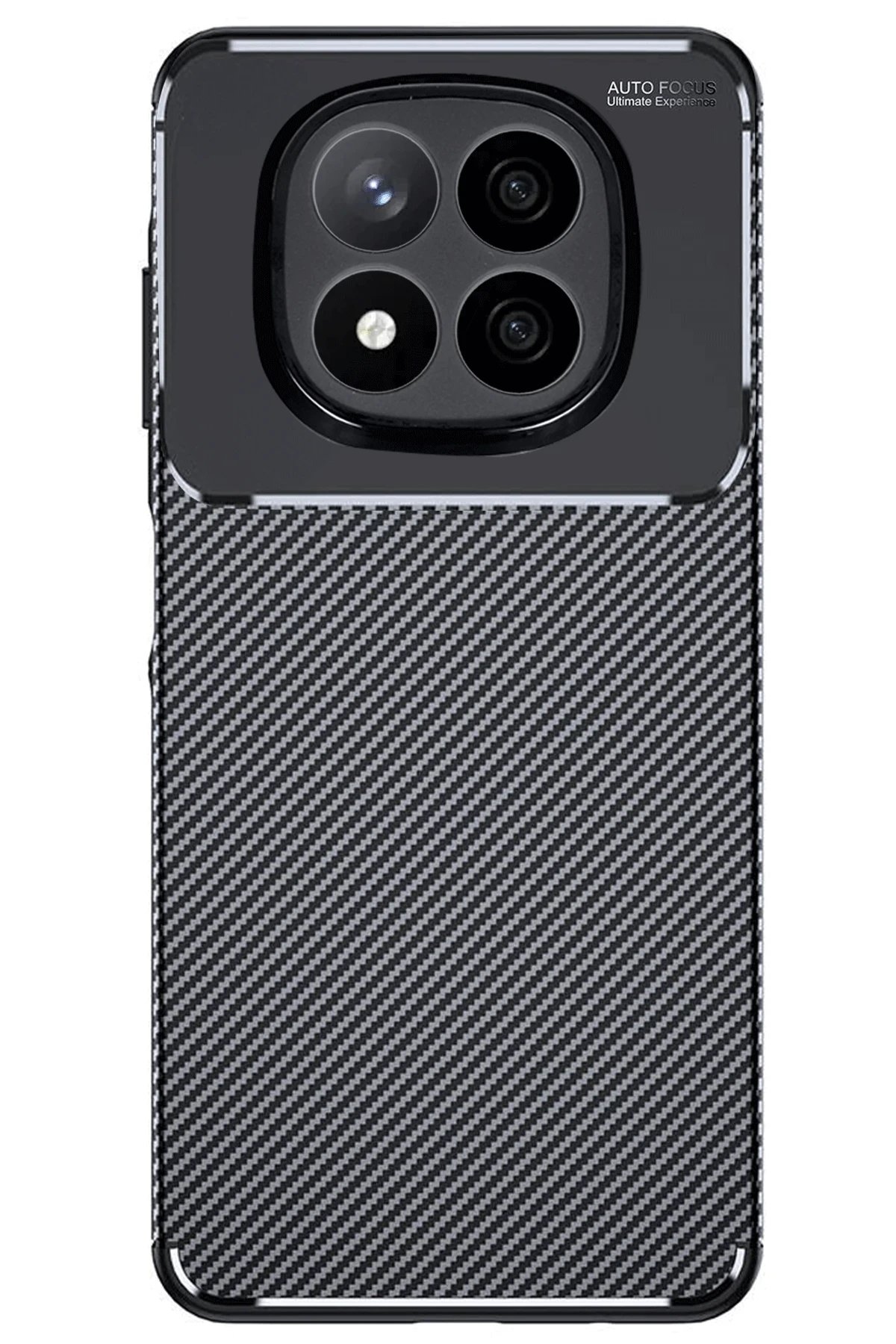 Xiaomi Redmi Note 14 Pro Plus Kılıf Auto Focus Karbon Kapak - Siyah-(5796) - Görsel 3