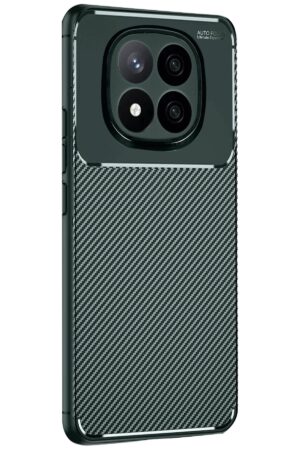 Xiaomi Redmi Note 14 Pro Plus Kılıf Auto Focus Karbon Kapak - Koyu Yeşil-(5796)