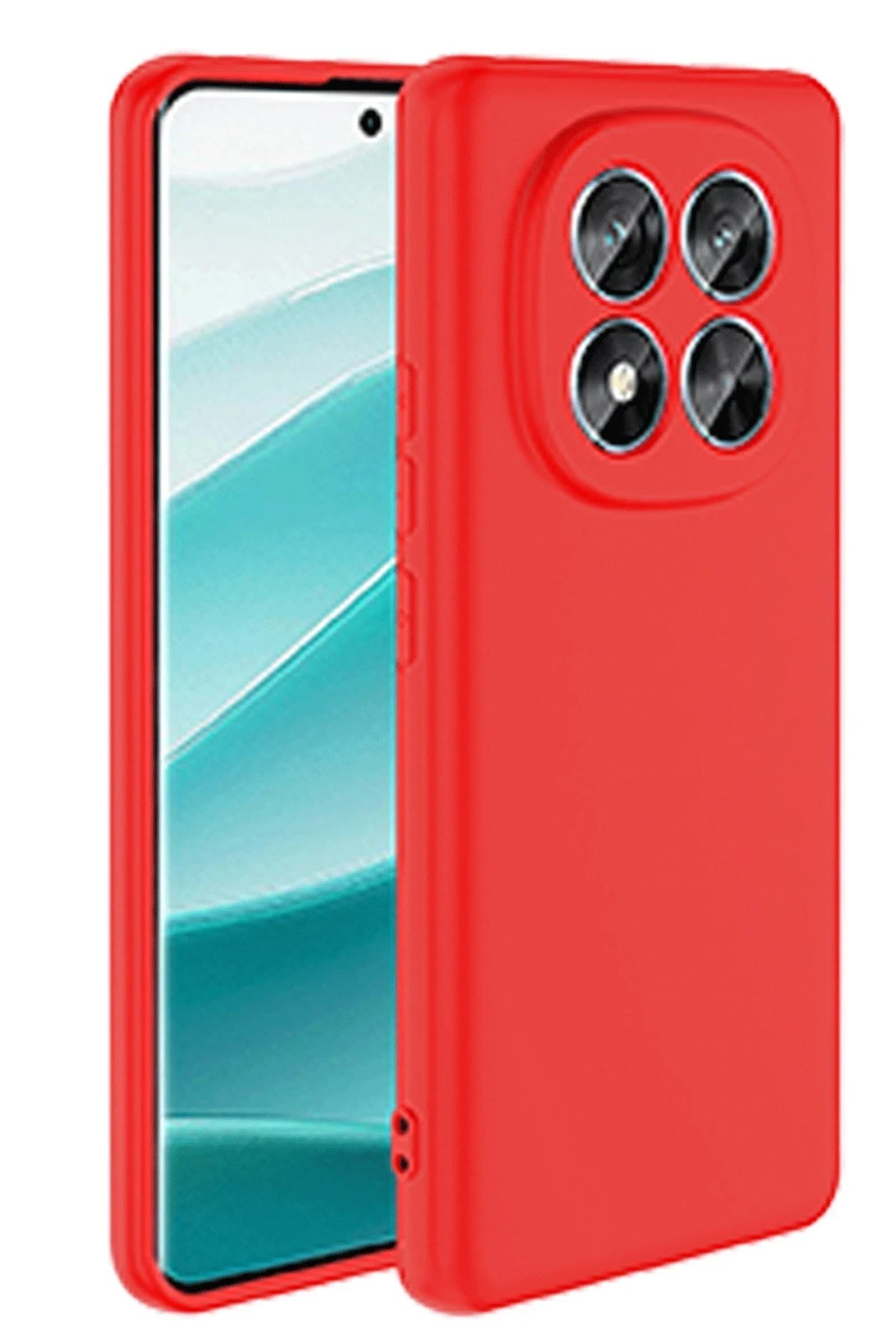 Xiaomi Redmi Note 14 Pro 5G Kılıf Nano içi Kadife Silikon - Kırmızı-(5796) - Görsel 2