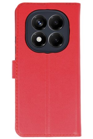 Xiaomi Redmi Note 14 Pro 5G Kılıf Trend S Plus Kapaklı Kılıf - Kırmızı-(5796)