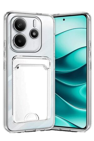 Xiaomi Redmi Note 14 4G Kılıf Kart Şeffaf Silikon - Şeffaf-(5796)