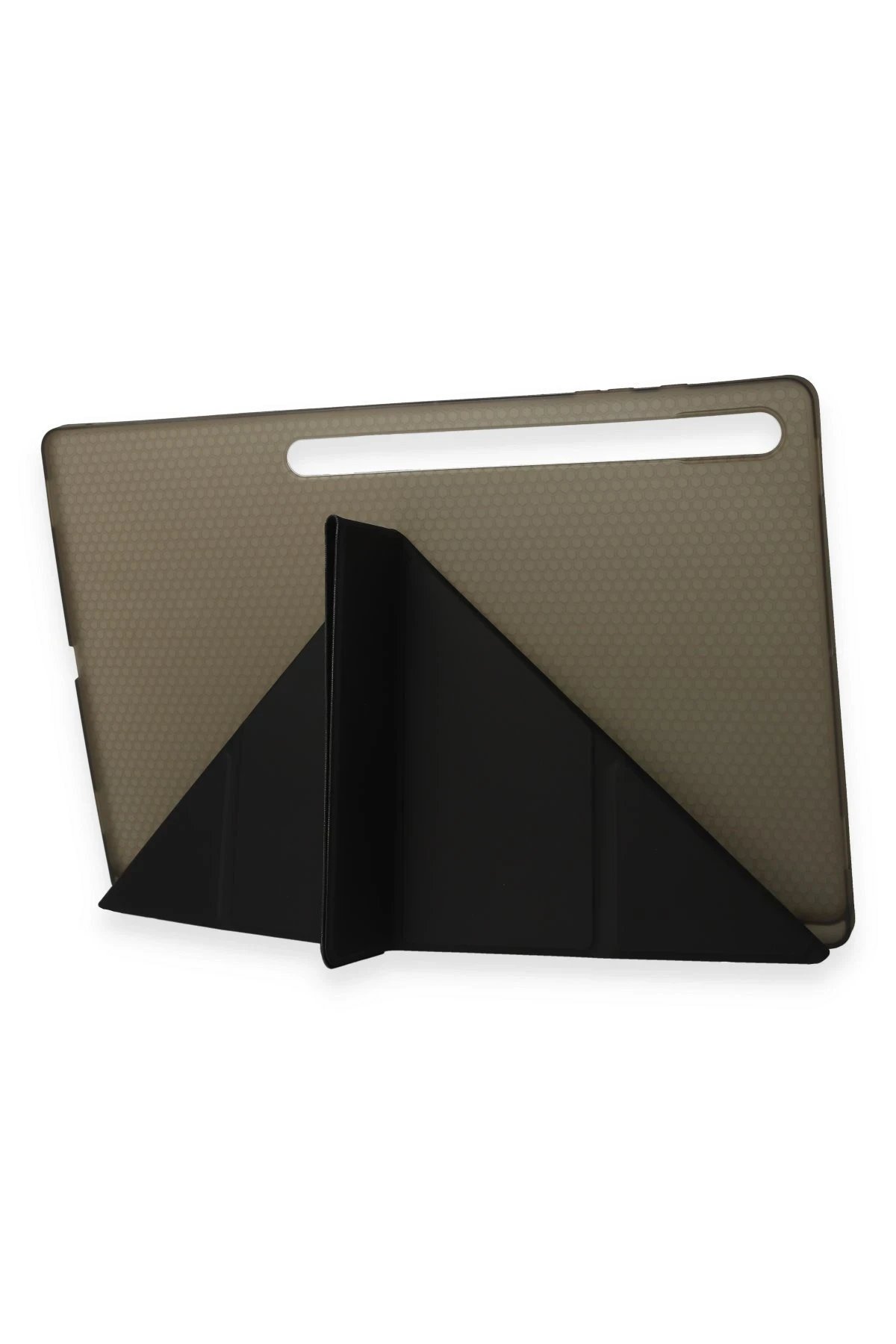 Samsung Galaxy Tab A9 Plus Kılıf Kalemlikli Mars Tablet Kılıfı - Koyu Gri-(5796) - Görsel 2