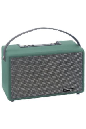 F32 2x50W Sürücülü 2 Adet Mikrofonlu BT 5.2 Kablosuz Hoparlör - Yeşil-(5796)