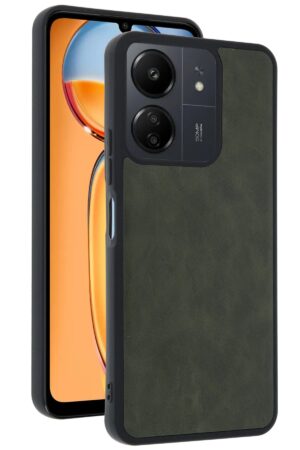 Xiaomi Redmi 13C Kılıf Aras Deri Kapak - Açık Yeşil-(5796)