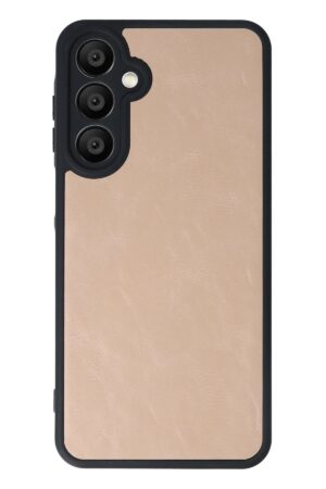 Samsung Galaxy A16 5G Kılıf Aras Deri Kapak - Pudra-(5796)
