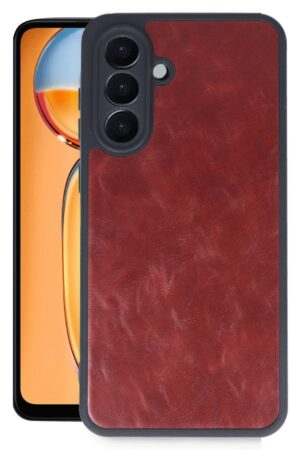 Samsung Galaxy S24 FE Kılıf Aras Deri Kapak - Bordo-(5796)