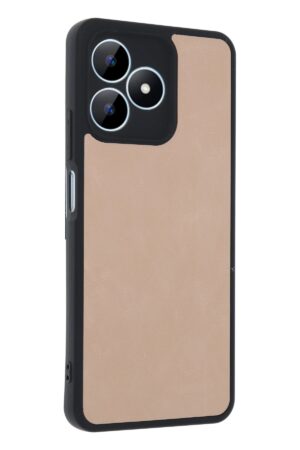 Realme Note 50 4G Kılıf Aras Deri Kapak - Pudra-(5796)