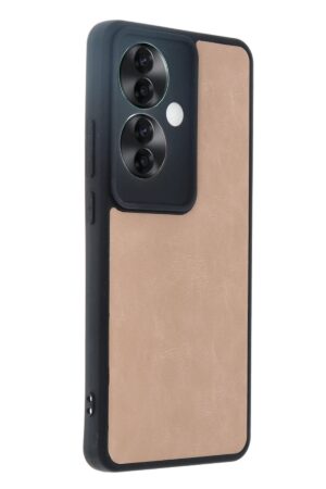 Oppo Reno 11F Kılıf Aras Deri Kapak - Pudra-(5796)