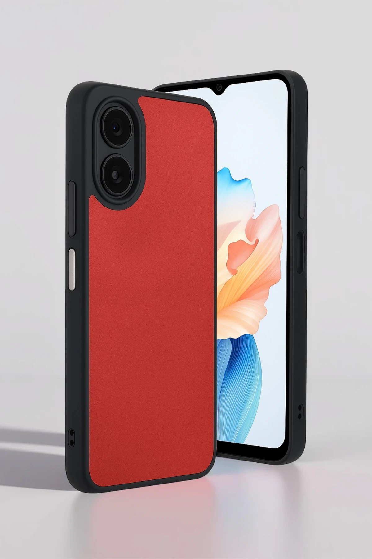 Oppo A38 Kılıf Aras Deri Kapak - Pudra-(5796)