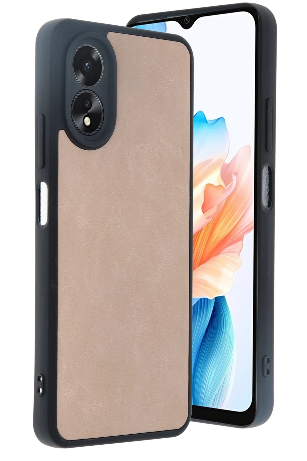 Oppo A38 Kılıf Aras Deri Kapak - Pudra-(5796) - Görsel 2