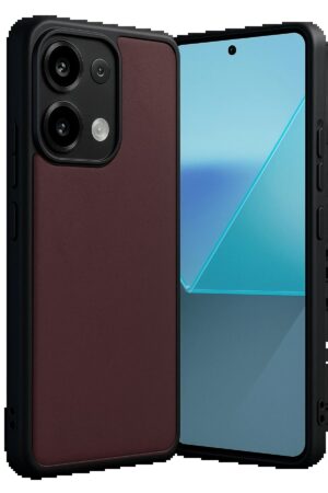 Xiaomi Redmi Note 13 Pro 5G Kılıf Aras Deri Kapak - Bordo-(5796)