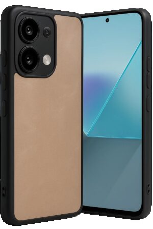 Xiaomi Redmi Note 13 Pro 5G Kılıf Aras Deri Kapak - Pudra-(5796)