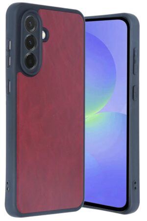 Samsung Galaxy A15 4G Kılıf Aras Deri Kapak - Bordo-(5796)