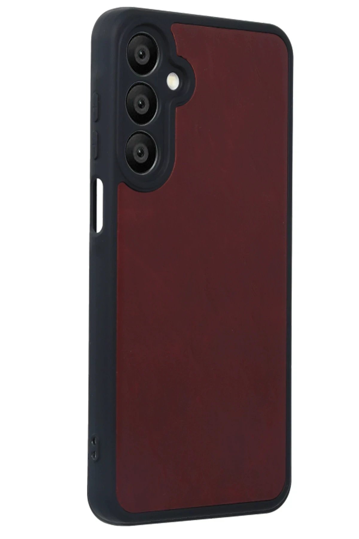 Samsung Galaxy M15 Kılıf Aras Deri Kapak - Bordo-(5796) - Görsel 3