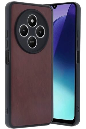 Xiaomi Redmi 14C Kılıf Aras Deri Kapak - Bordo-(5796)