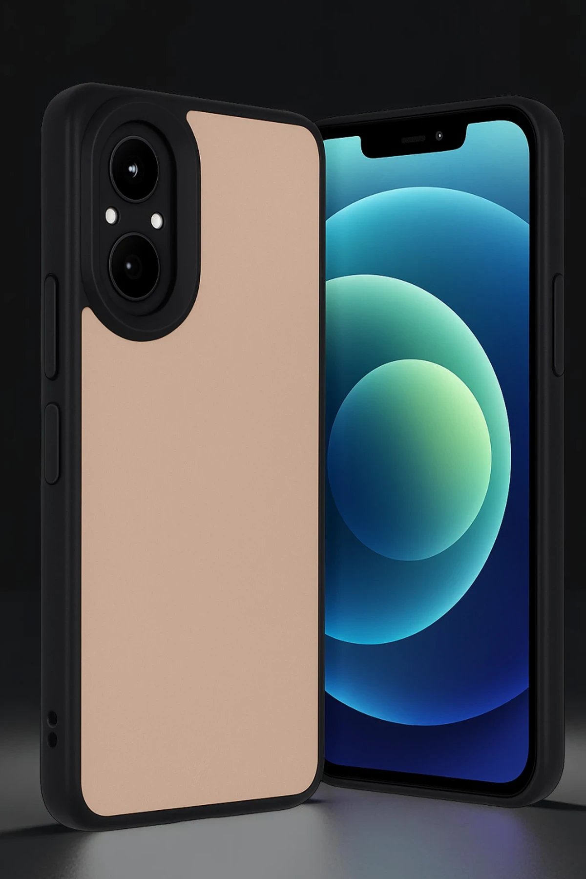 Realme 12 Lite Kılıf Aras Deri Kapak - Pudra-(5796) - Görsel 2