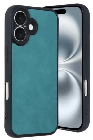 iPhone 16 Kılıf Aras Deri Kapak - Açık Yeşil-(5796)