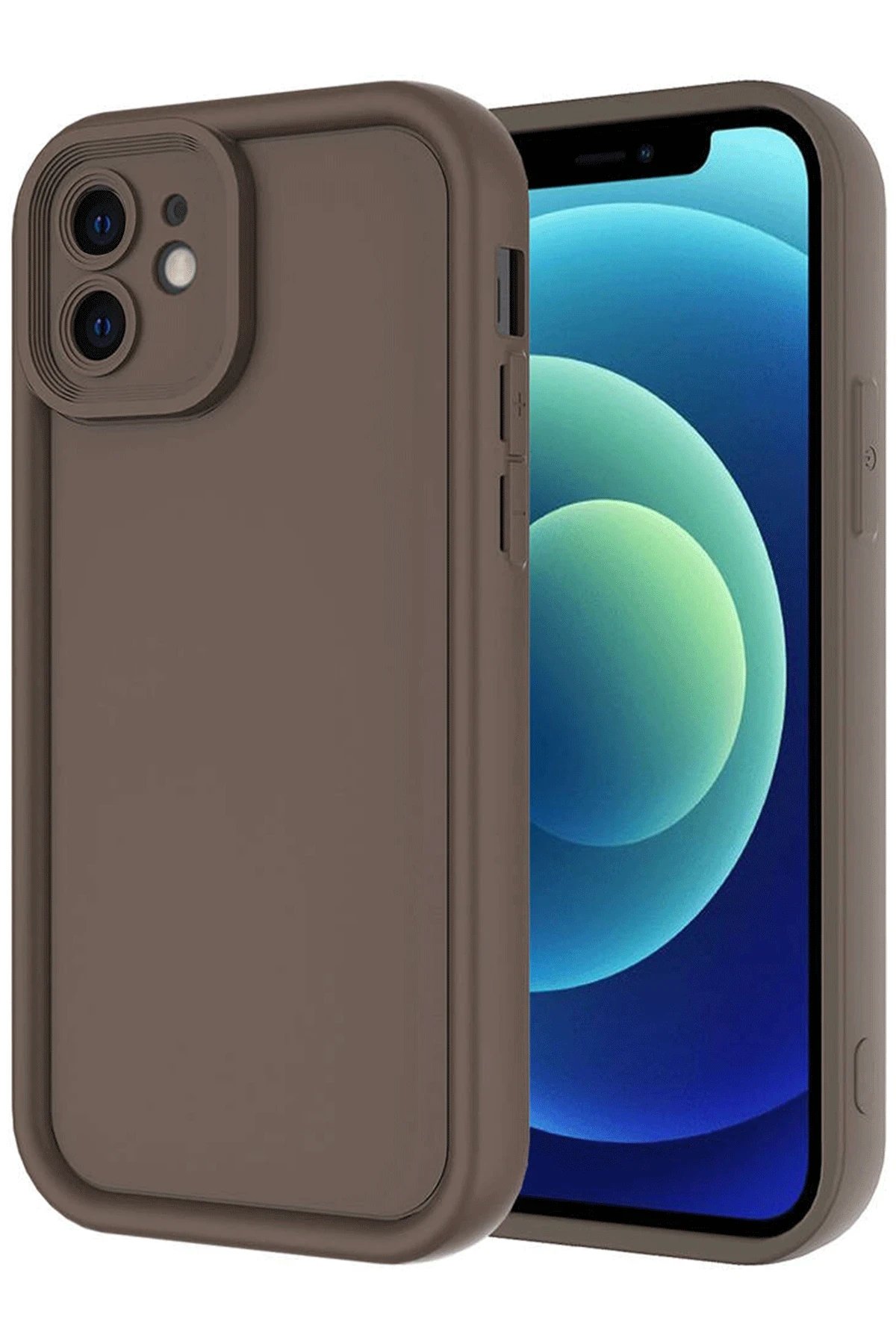 iPhone 11 Kılıf Viera Silikon - Kahverengi-(5796) - Görsel 2