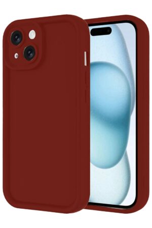 iPhone 14 Kılıf Viera Silikon - Bordo-(5796)