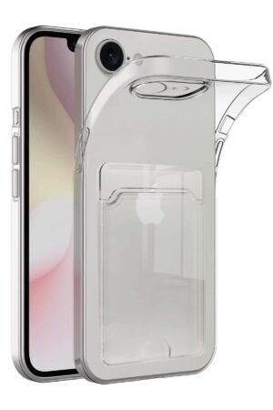 iPhone 16E Kılıf Kart Şeffaf Silikon - Şeffaf-(5796)