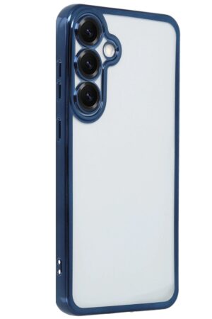 Samsung Galaxy S25 Kılıf Lensli Silikon - Lacivert-(5796)